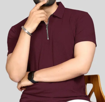 Men's Stylish Half Sleeve Polo Neck T-Shirt for Casual Wear