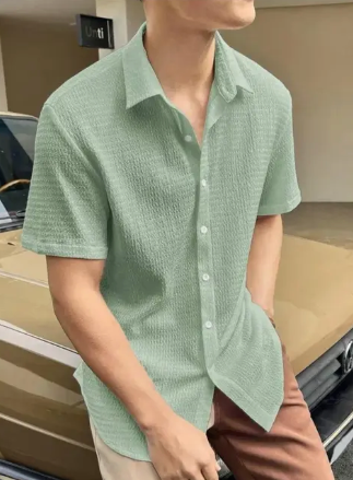 imported popcorn febric shirt, PRINTED shirt, casual shirt, formal shirt, party wear shirt, shirt for men, shirts, shirts for mens, office shirt, full sleeve shirt, solid shirt Men kurta type Shirts