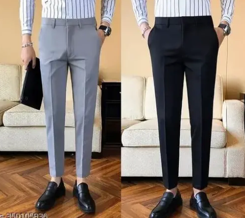 Grey & Black Trouser For Men's Pants COMBO
